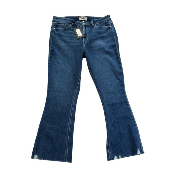 PAIGE Denim - New Paige Jeans Women's 32 Colette Crop Flare in Wonderwall Raw Live Hem
